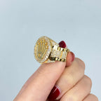 14K Gold Jumbo Crown Diamond Ring - additional product view 11