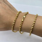 14K Gold 3.5mm Rope Bracelet 8 in - additional product view 2