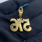 14K Gold 516 Area Code Diamond Pendant - additional product view 4