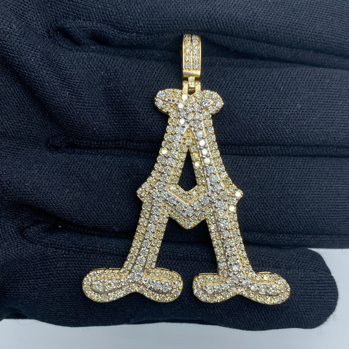 Initial A Old English Diamond Pendant - additional product view 2