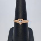 10K Gold Heart Halo Diamond Ring - additional product view 10