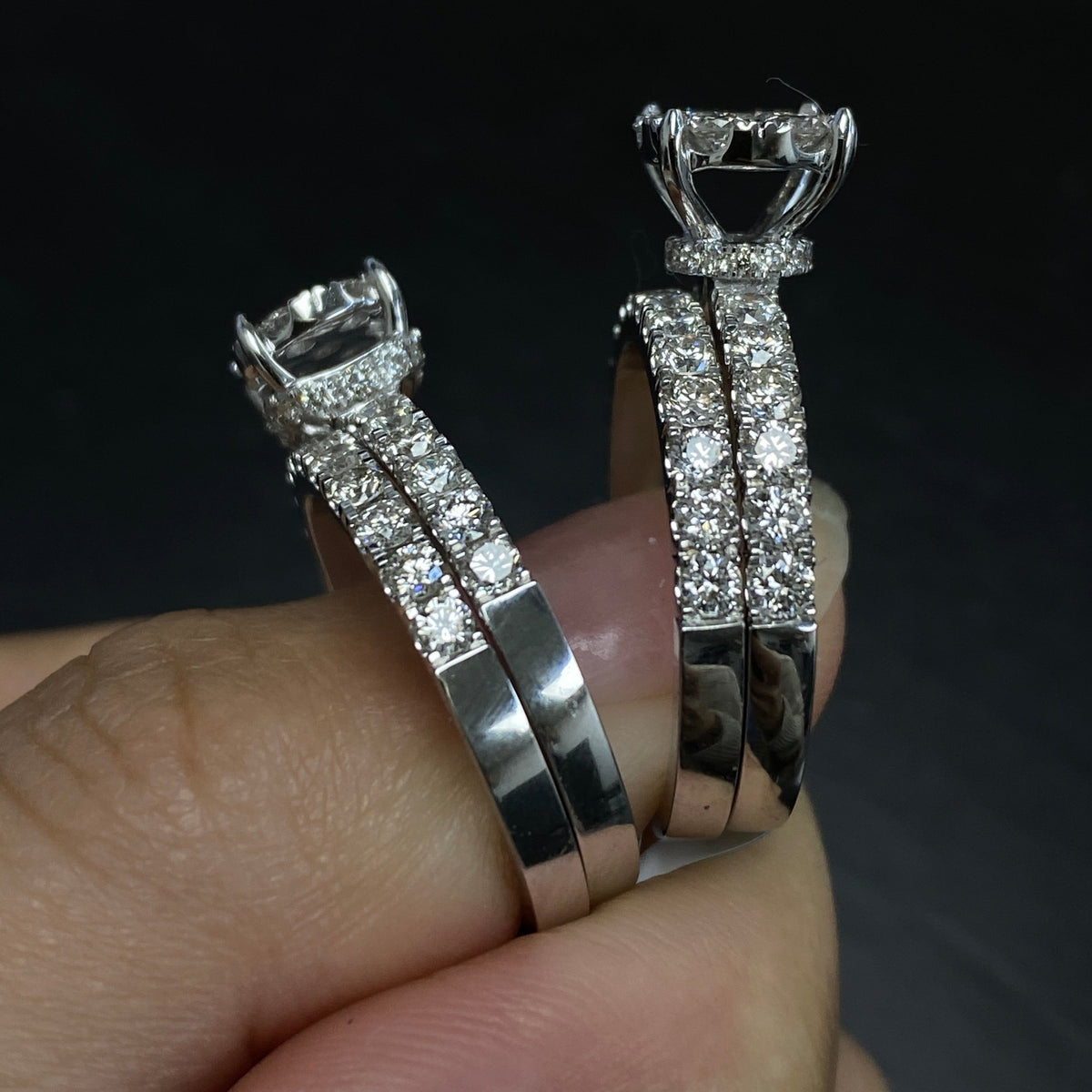 14K Gold Barbie Circle Diamond Engagement Ring - additional product view 14