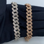 10K Gold 13.5mm Cuban Link Diamond Bracelet 8 in - main product photo