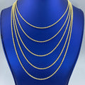 Rope Chain Necklace Real 10K Yellow Gold Full Collection, 2mm - close-up product photo