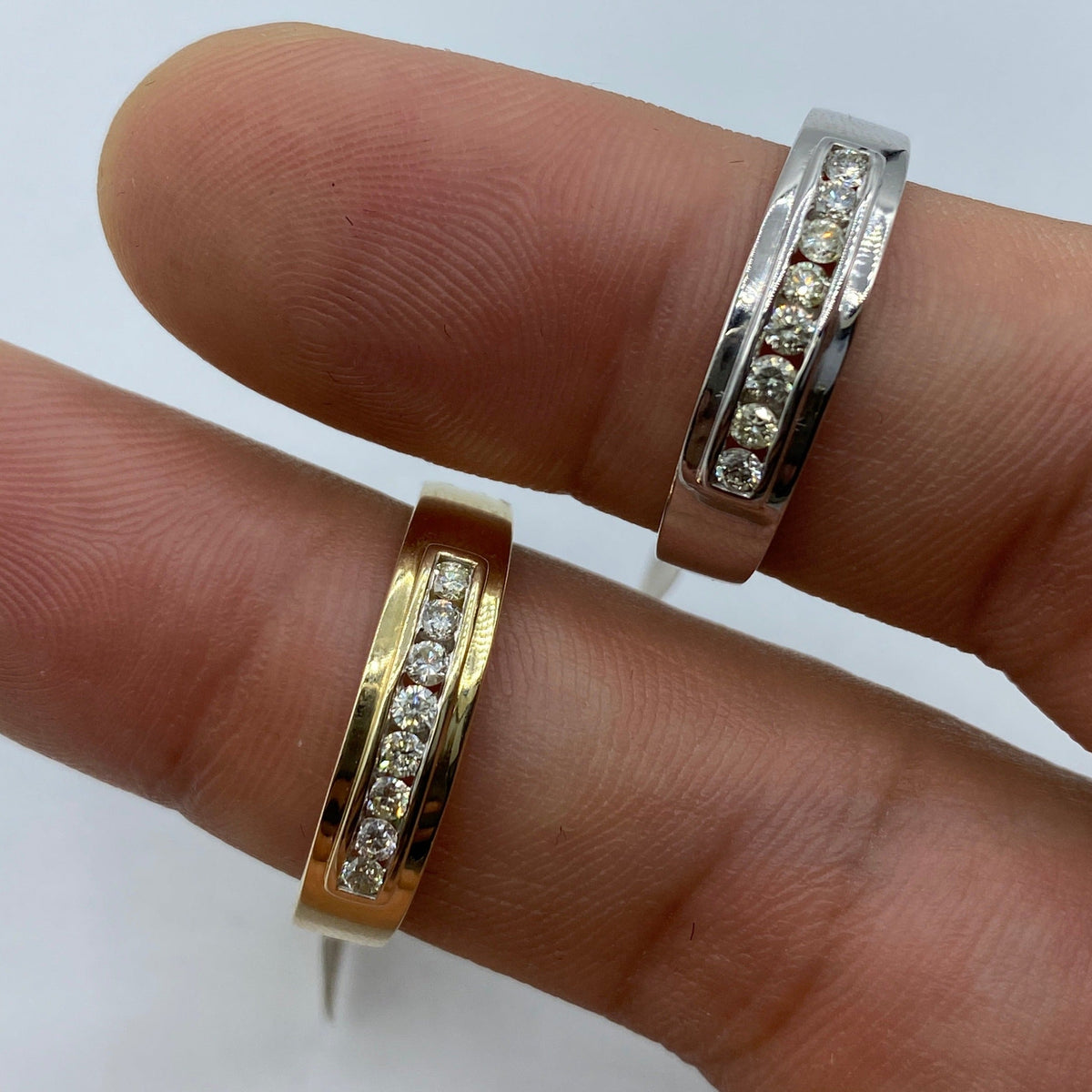 10K Gold Diamond Wedding Band - main product photo
