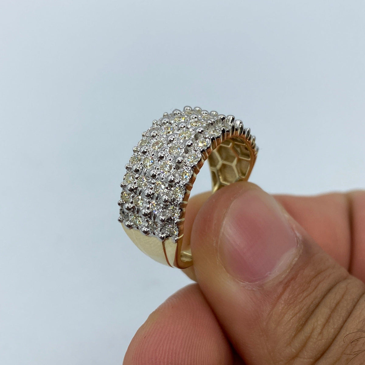 10K Gold Flower Crown Diamond Ring - additional product view 3