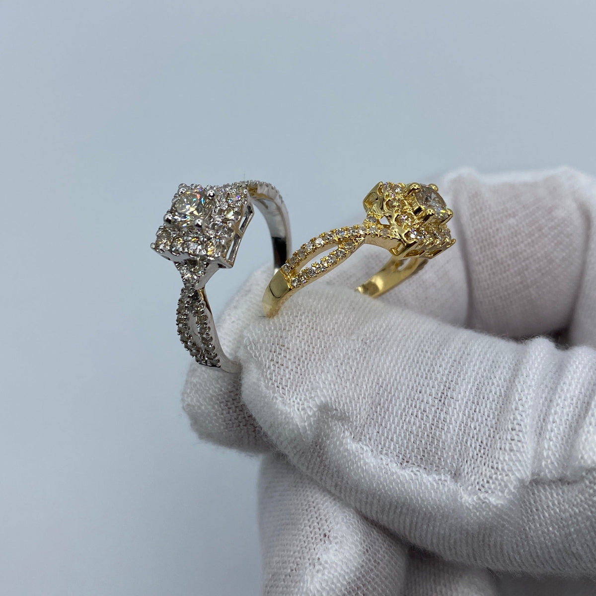 14K Gold Luxe Rectangle Diamond Engagement Ring - additional product view 2