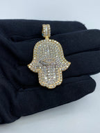 14K Gold Hamsa Diamond Pendant - additional product view 2