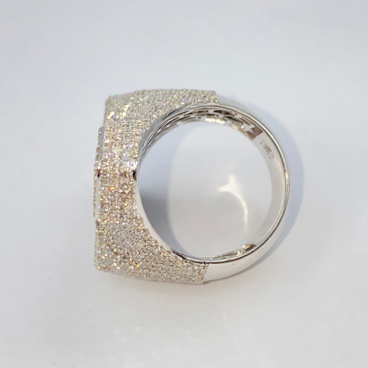 14K Gold Royal Cross Chrome Diamond Baguette Ring - additional product view 16