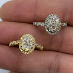 14K Gold Oval Diamond Engagement Ring - additional product view 2