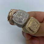 10K Gold Jumbo Square Diamond Ring - additional product view 4
