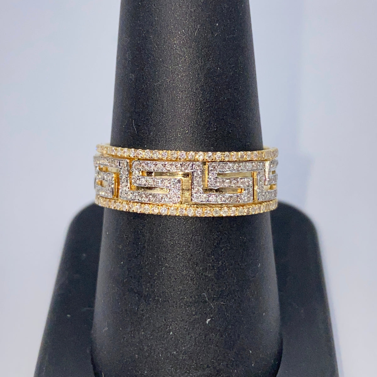 10K Gold Greek Diamond Ring - additional product view 5