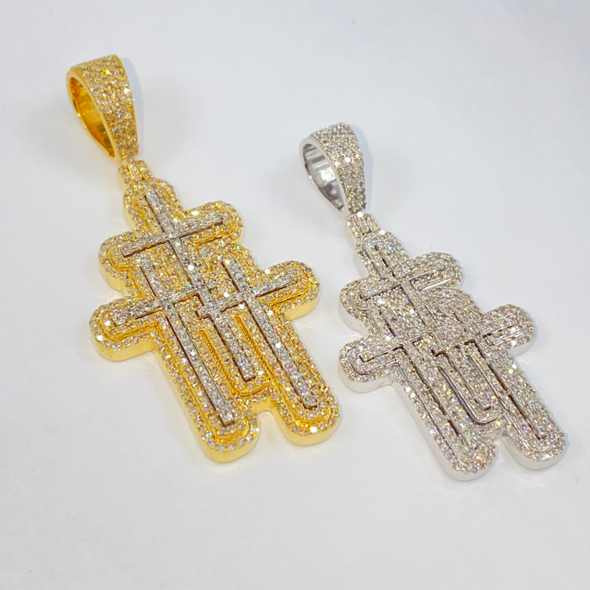 10K Gold Trilogy Cross Diamond Pendant - additional product view 6
