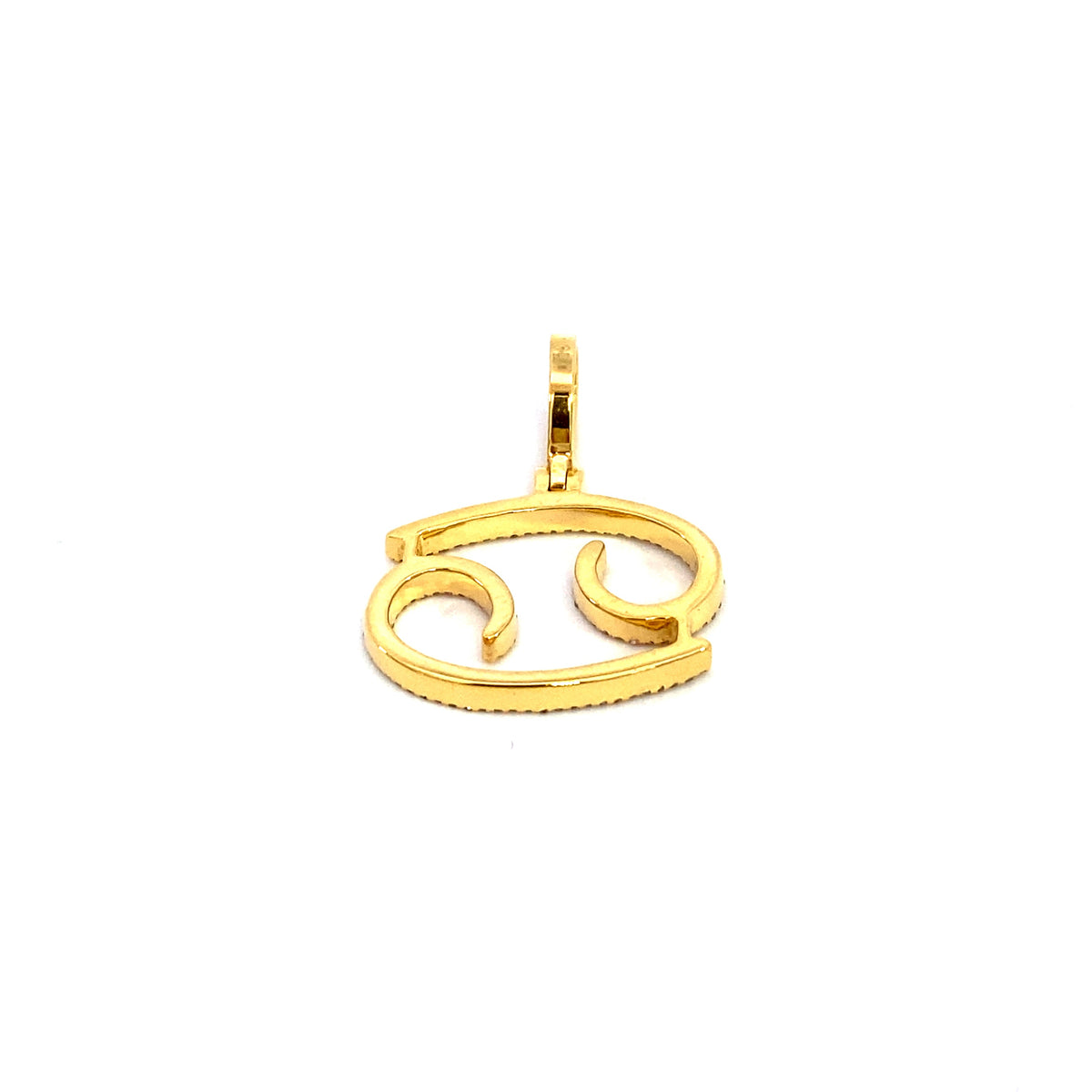 10K Gold Cancer Sign Diamond Pendant - additional product view 3
