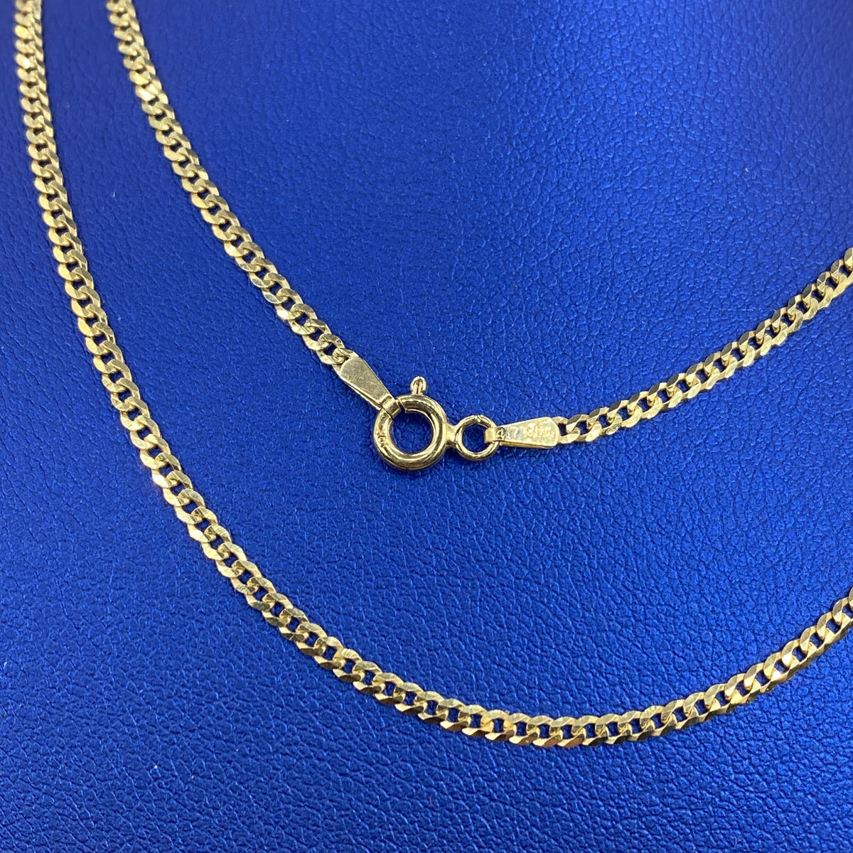 10K Gold 1.8mm Flat Cuban Link Chain 22 in - additional product view 3