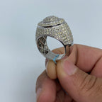 14K Gold Circle Dome Diamond Baguette Ring - additional product view 7