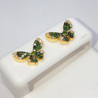 14K Gold Lucky Butterfly Diamond Earrings - additional product view 3