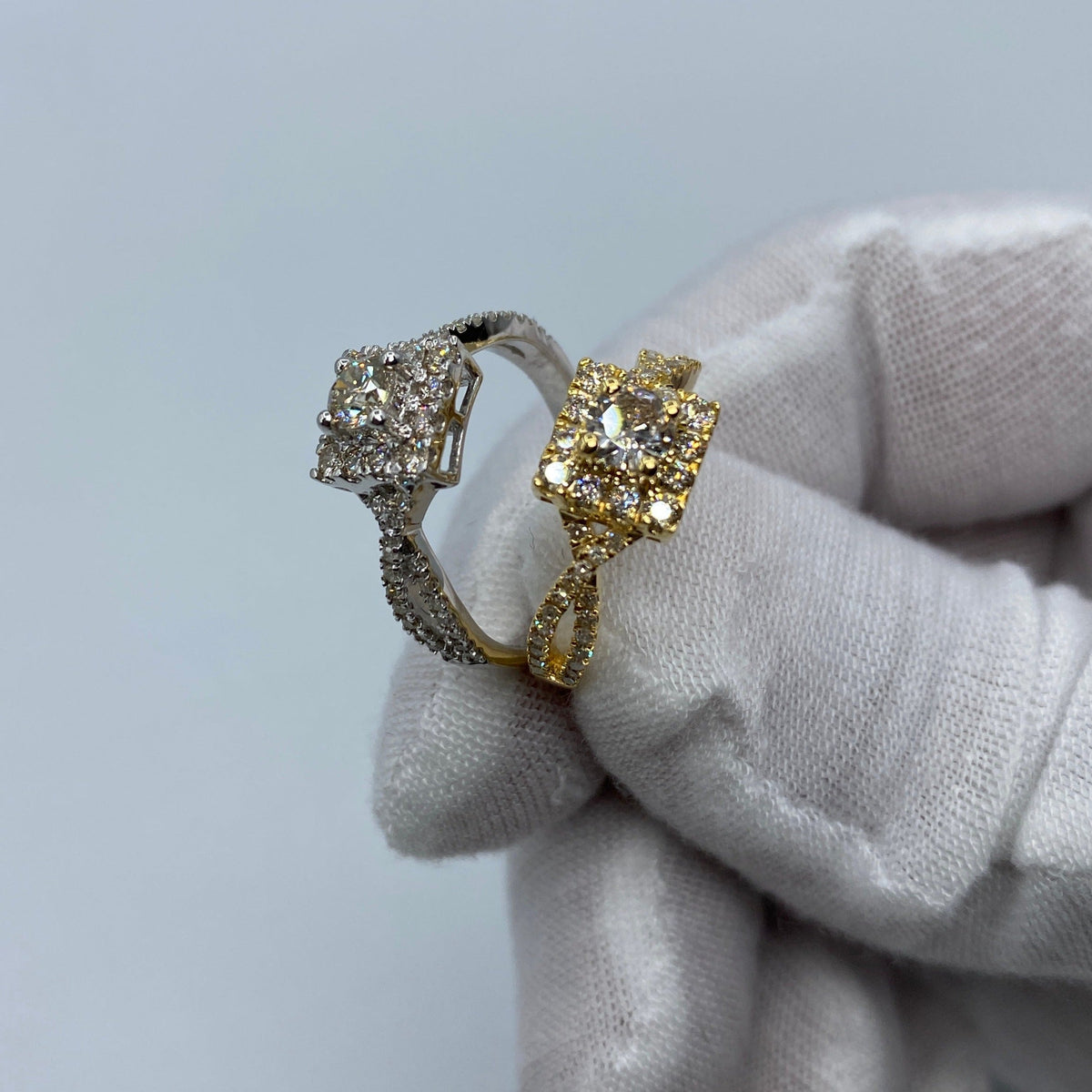 14K Gold Luxe Rectangle Diamond Engagement Ring - additional product view 6