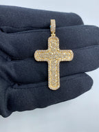 14K Gold Cross Diamond Pendant - additional product view 2