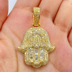 14K Gold Jumbo Hamsa Diamond Pendant - additional product view 2