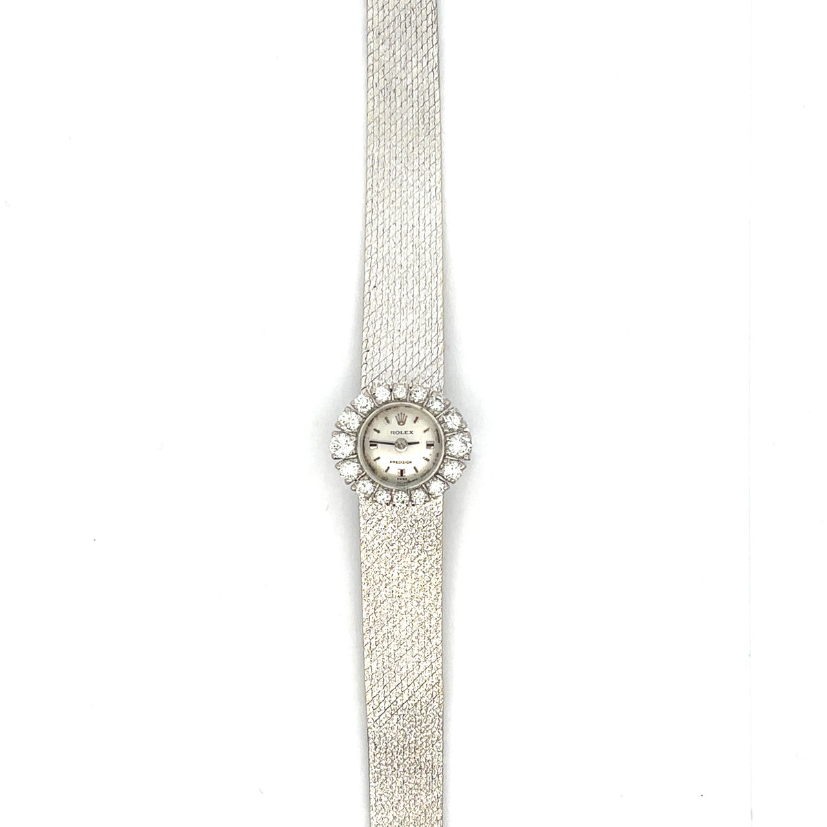 Vintage 1950s 18K White Gold & Diamond Ladies Rolex Watch - additional product view 2