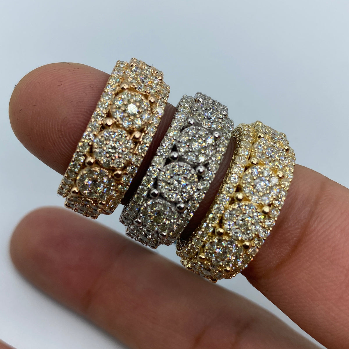 14K Gold Eternity Flower Diamond Ring 6.8 Ct - additional product view 7
