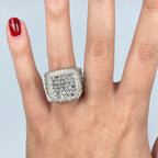 14K Gold Jumbo Stacked Diamond Baguette Ring - additional product view 6