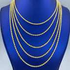 10K Yellow Gold 3mm Rope Chain 16–24 in - additional product view 2