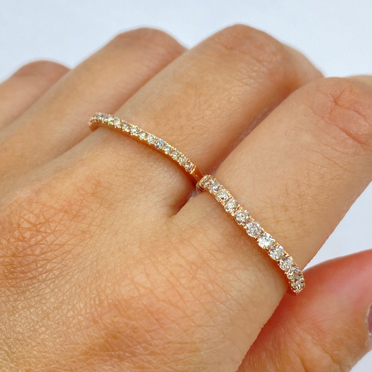 14K Gold Pave Stacking Diamond Ring - additional product view 5