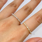 14K Gold Diamond Baguette Band Ring - additional product view 4