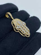 10K Gold Hamsa Diamond Pendant - additional product view 3