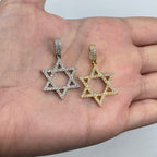 14K Gold Star of David Diamond Pendant - additional product view 8