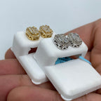 14K Gold Rounded Rectangle Diamond Baguette Earrings 1.2 Ct - additional product view 6