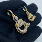 14K Gold Handicap Wheelchair Diamond Pendant - additional product view 3