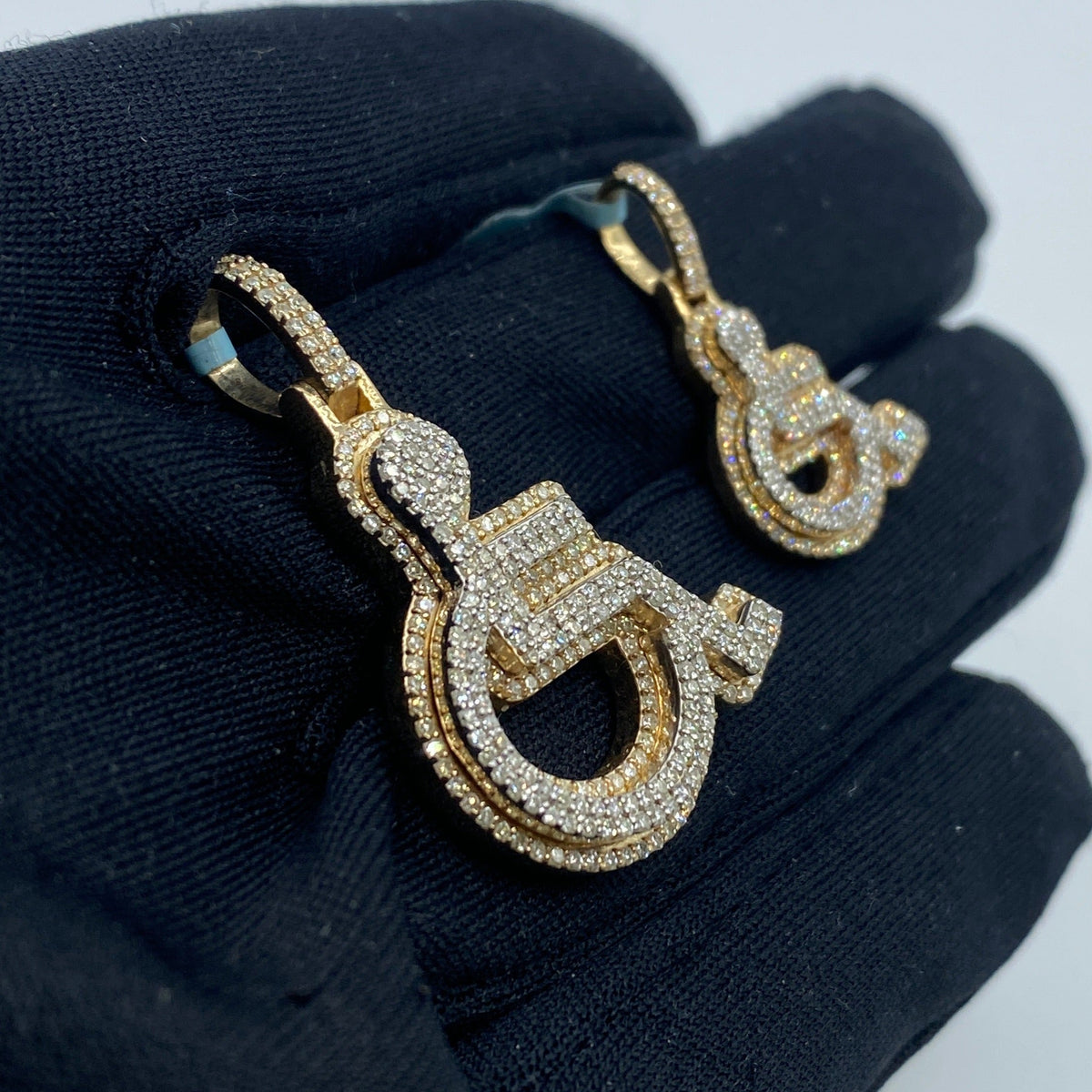 14K Gold Handicap Wheelchair Diamond Pendant - additional product view 3
