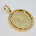 10K Gold Double-Sided Diamond Picture Photo Pendant - additional product view 10