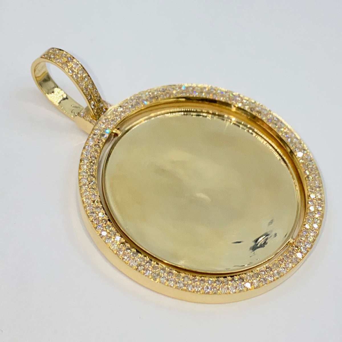10K Gold Double-Sided Diamond Picture Photo Pendant - additional product view 10