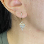 14K Gold Chandelier Diamond Drop Earrings - additional product view 6