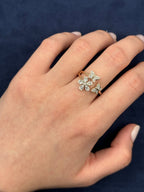 14K Gold Flower Butterfly Diamond Ring - additional product view 11