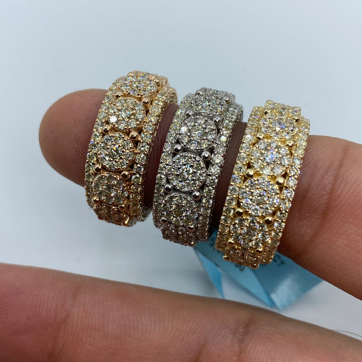 14K Gold Eternity Flower Diamond Ring 6.8 Ct - additional product view 2