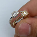 14K Gold Minimal Diamond Baguette Engagement Ring - additional product view 7