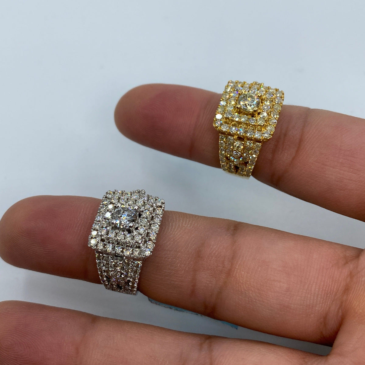 14K Gold Square Engagement Diamond Ring - additional product view 7