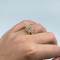 14K Gold Admire Jumbo Halo Square Diamond Engagement Ring in yellow gold - close-up product photo