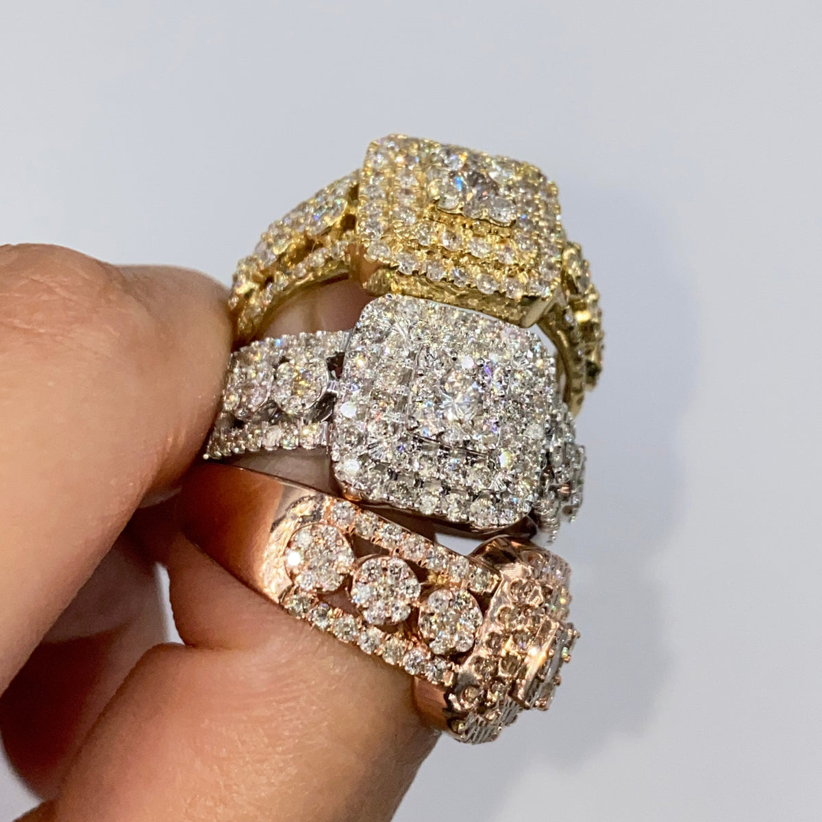 10K Gold Luke Square Diamond Ring - main product photo