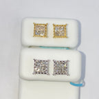 14K Gold Masterpiece Square Diamond Earrings - additional product view 6