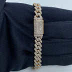 10K Gold 8.5mm Cuban Link Diamond Bracelet 8 in - additional product view 4