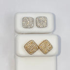 14K Gold 8mm Irving Rounded Square Diamond Earrings - additional product view 6