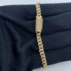 10K Gold 5mm Cuban Link Diamond Bracelet 7 in - additional product view 3
