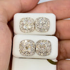 10K Gold 10mm Rounded Square Halo Diamond Ring - additional product view 5