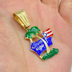 10K Gold Puerto Rico Beach Pendant - additional product view 3